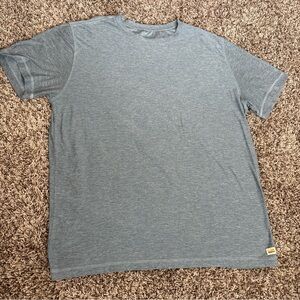 Vuori Strato Tech Tee Heather Blue Short Sleeve Large moisture wicking stretch